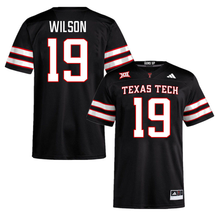 #19 Tyree Wilson Texas Tech Red Raiders Jerseys College Football Uniforms Stitched-Black